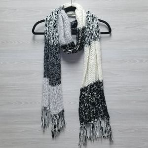 INC Colorblock Fringed Scarf NWT